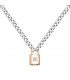Girocollo Donna Morellato Abbraccio Lucchetto Rosa SAUB03