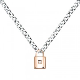 Girocollo Donna Morellato Abbraccio Lucchetto Rosa SAUB03