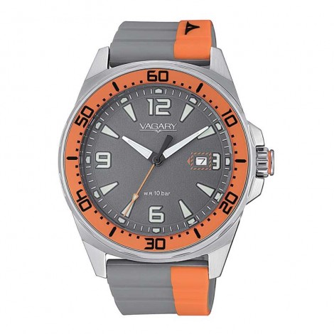 Orologio Uomo Solo Tempo Vagary By Citizen Grigio/Arancio IB8-810-60