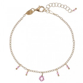 Bracciale Donna Alisia Primula Topazio Rosa Argento 925 Dorato AL2393