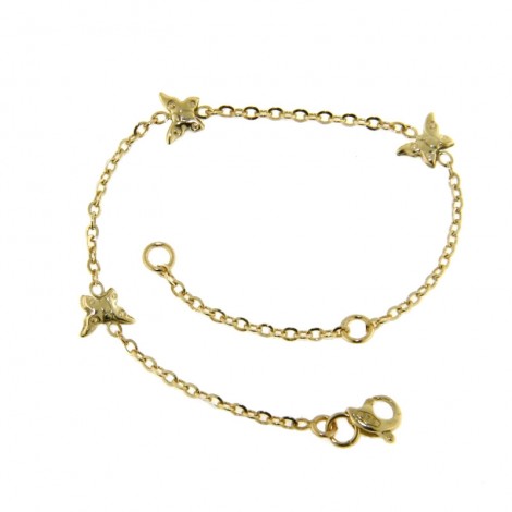 Bracciale Raggi Junior Farfalle Oro Giallo 9kt