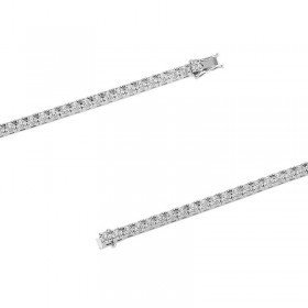 Bracciale Tennis Donna Raggi Oro Bianco 18kt Diamanti 1,45ct G SI