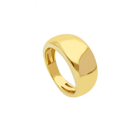 Anello Raggi Donna Fascia Bombata Oro Giallo 9kt