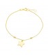 Bracciale Raggi Donna Stellina Pendente Oro Giallo 9kt