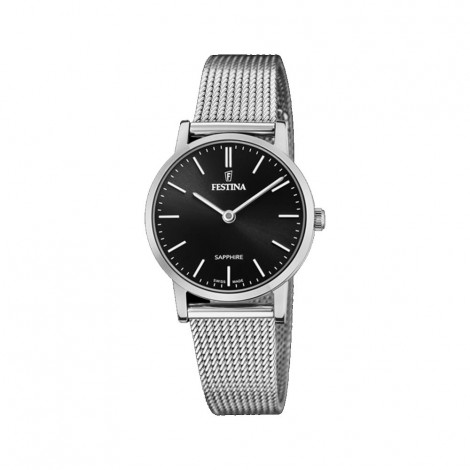 Festina Donna Solo Tempo Swiss-Made Nero Acciaio F20015/3