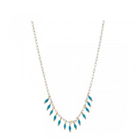 Collana Donna Alisia Odessa Argento 925 Dorata/Turchese AL2658