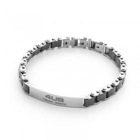 Bracciale Uomo  Cesare Paciotti 4US Silver/Black Ceramic 4UBR3777