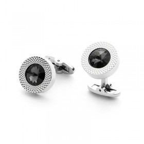 Gemelli Tondi Uomo Cesare Paciotti 4US Gems Acciaio Cristallo Nero 4UGE3842