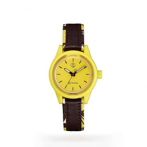 Orologio Smile Solar Native Dress Ecopelle Mini Marrone/Giallo RP01J022Y