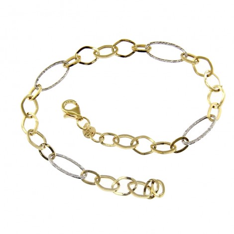 Bracciale Raggi Oro Giallo Oro Bianco 9kt Anelli