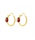 Orecchini Cerchi Coccinella Oro Giallo 9kt