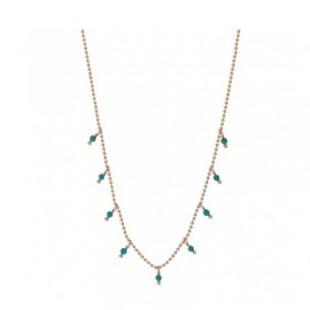 Collana Donna Alisia Kos Argento 925 Dorata/Turchese AL1559