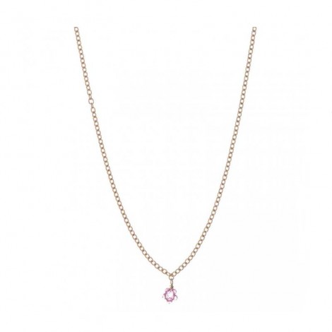 Collana Donna Alisia Primula Simple Argento 925 Dorata/Topazio Rosa AL2389