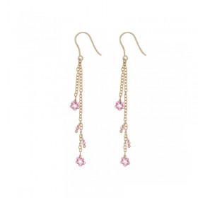 Orecchini Donna Alisia Primula Argento 925 Dorato Topazio Rosa AL2394