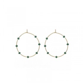 Orecchini Cerchio Donna Alisia Crystal Bead Argento 925 Dorato Cristalli Menta AL1181