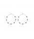 Orecchini Cerchio Donna Alisia Crystal Bead Argento 925 Cristalli Dorato Nero AL1181