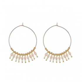 Orecchini Cerchio Donna Alisia Lilith Pearls Argento 925 Dorato AL2584