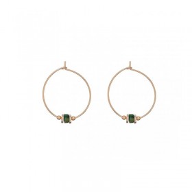 Orecchini Cerchio Donna Alisia Paloma Argento 925 Dorato Turchese AL1983
