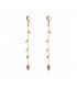 Orecchini Pendenti Donna Alisia Jasmine Stones Argento 925 Tormalina Dorato AL1724