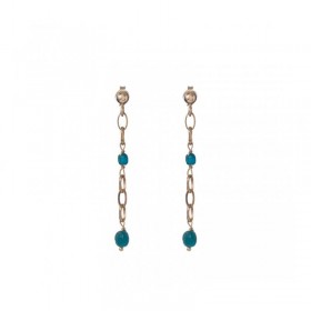 Orecchini Pendenti Donna Alisia Ocean Argento 925 Apatite Dorato Turchese AL1726