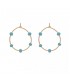 Orecchini Donna Alisia Crystal Bead Midi Argento 925 Cristallo Dorato Azzurro AL1180