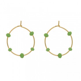 Orecchini Donna Alisia Crystal Bead Midi Argento 925 Cristallo Dorato Menta AL1180