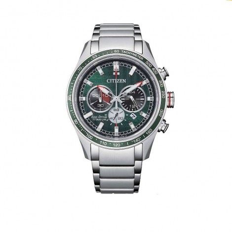 Orologio Cronografo Uomo Citizen Super Titanio Silver Verde CA4497-86X