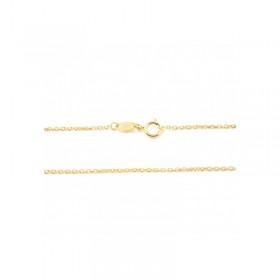 Collana Raggi Oro Giallo 18KT Catena Mini Groumette 50cm
