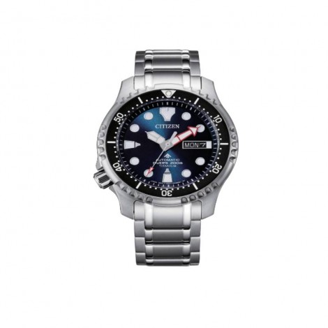 Orologio Solo Tempo Uomo Citizen Diver's Automatic 200 mt Super Titanio Silver Blu NY0100-50M