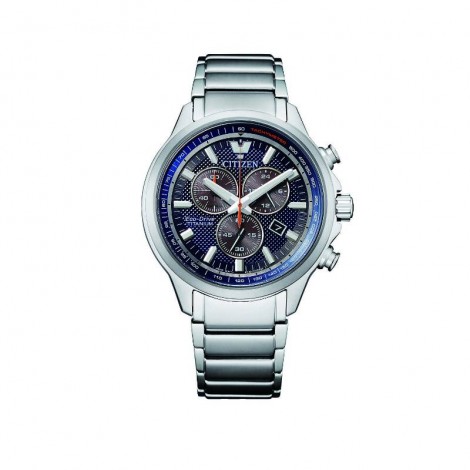 Orologio Cronografo Uomo Citizen Super Titanio Silver Nero Blu AT2470-85L