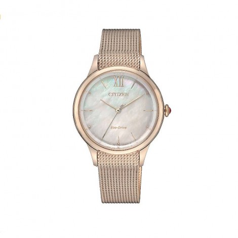 Orologio Solo Tempo Donna Citizen Lady Acciaio Oro Rosa Madreperla EM0813-86Y