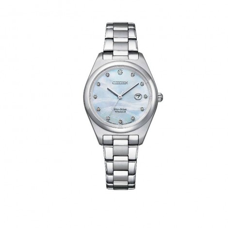 Orologio Solo Tempo Donna Citizen Lady Super Titanio Silver Madreperla Rosa Diamanti EW2600-83D