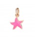 Charm Dodo Stellina Oro Rosa 9kt Rosa Fluo