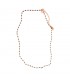 Collana Choker Argento Rosato Rosario Pietre Agata Nera Sfaccettata