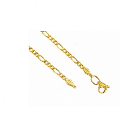 Bracciale Figaro Filo 0,60 Oro Giallo 9kt