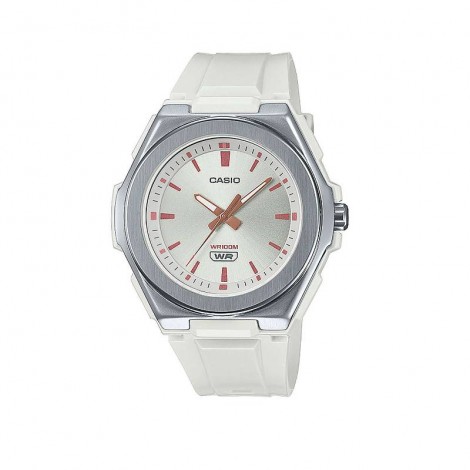 Orologio Solo Tempo Donna Casio Metal Covered Acciaio Resina Bianco Silver LWA-300H-7EVEF