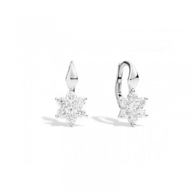 Orecchini Donna Re Carlo Linea Bouquet Rosetta Oro Bianco 18 Kt Diamanti  0,90 ct F VS E09BO001/090