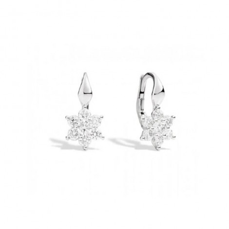 Orecchini Donna Re Carlo Linea Bouquet Rosetta Oro Bianco 18 Kt Diamanti  0,90 ct F VS E09BO001/090