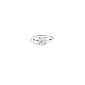 Anello Donna Re Carlo Nodo D'Amore Oro Bianco 18 Kt Diamanti 0,10 ct F VS R04SO988/010