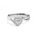 Anello Donna Re Carlo Solitario Valentine Anniversary Oro Bianco 18 Kt Diamante 0,23 ct F VVS R67SC002/023