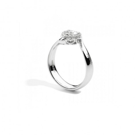 Anello Donna Re Carlo Solitario Valentine Anniversary Oro Bianco 18 Kt Diamante 0,23 ct F VVS R67SC002/023