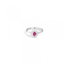 Anello Donna Re Carlo Camelia Diamanti 0,14 ct Rubino 0,37 ct F VS R77CC001/RB
