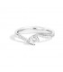 Anello Donna Re Carlo Solitario Valentine Anniversary Oro Bianco 18 Kt Diamante 0,30 ct E SI R01SO195/030