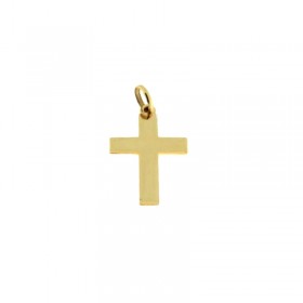 Ciondolo Raggi Croce Liscia Lucida Oro Giallo 18 kt