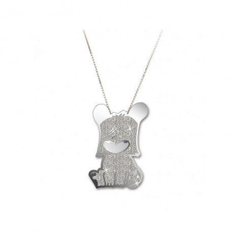 Collana Hello Spank Silver in Argento 925 e Cristalli Swarovski