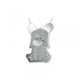 Collana Hello Spank Silver Black in Argento 925 e Cristalli Swarovski