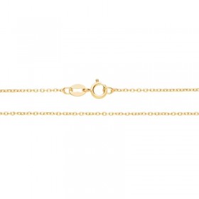 Collana Raggi Oro Giallo 18KT Catena Mini Ovalina 44cm