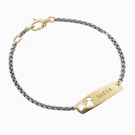 Le Bebé i Classici Bracciale Uomo Piastrina Bimba LBU005