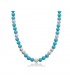 Collana Donna Miluna Terra e Mare Argento 925 Turchese e Perla Coltivata Bianca Diametro 8mm/8,5-9  PCL6195