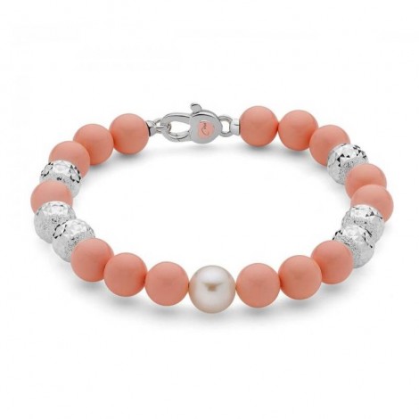 Bracciale Donna Miluna Terra e Mare Corallo Rosa 8 mm Perla Coltivata 8,5-9 mm PBR3298